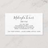 Watercolor Sunflower Visitekaartje (Achterkant)