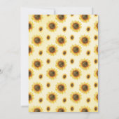 Watercolor Sunflowers Invitations de mariage (Dos)