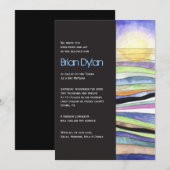 WATERCOLOR SUNSET Bat Bar Mitzvah Invitation (Devant / Derrière)