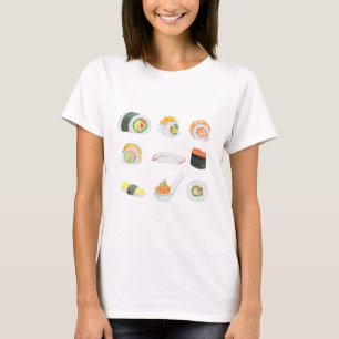 Watercolor Sushi Rolls T-shirt