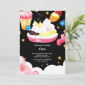 Watercolor Sweet Cake 1er Anniversaire Invitation (Debout devant)