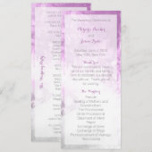 Watercolor Swirl Programme de mariage violet (Devant / Derrière)