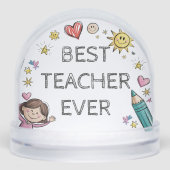 Watercolor Teacher Heart Cute Doodle Appreciation  (Avant)