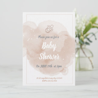 Watercolor Teddy Bear Hot Air Balloon Baby Shower Kaart