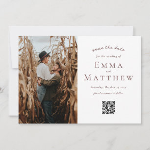 Watercolor Tegelpatroon - QR & Foto Save The Date