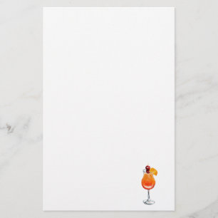Watercolor Tequila Sunrise Cocktail Briefpapier