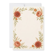 Watercolor Terracotta Wedding Invitation