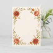 Watercolor Terracotta Wedding Program Programma (Staand voorkant)