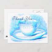 Watercolor Teup Merci Cartes (Devant / Derrière)