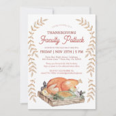 Watercolor Thanksgiving Faculté Potluck Invitation (Devant)
