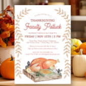 Watercolor Thanksgiving Faculté Potluck Invitation