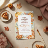 Watercolor Thanksgiving Feast Invitation