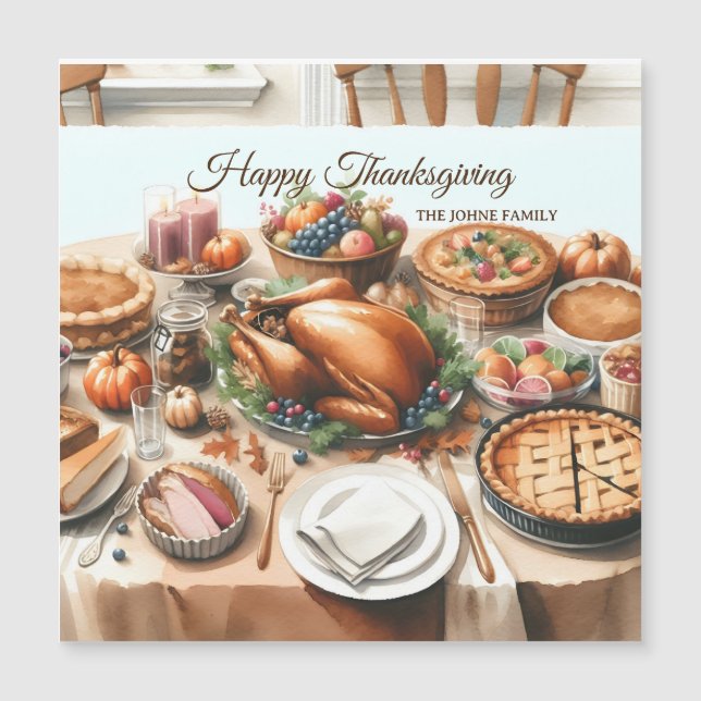 Watercolor Thanksgiving Illustratie (Voorkant)
