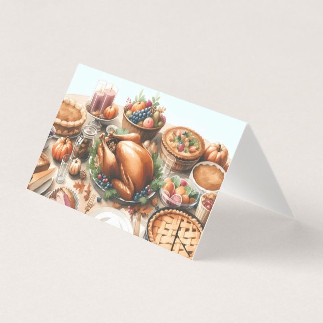 Watercolor Thanksgiving-illustratie Kaart (Voorkant)