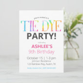 Watercolor Tie Dye Invitation Anniversaire (Debout devant)