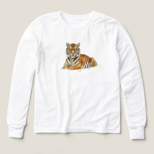 Watercolor Tiger Illustration – Majestic Wildlife  (Motif recto)