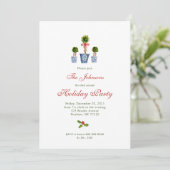 Watercolor Topiaries Fête Invitation (Debout devant)