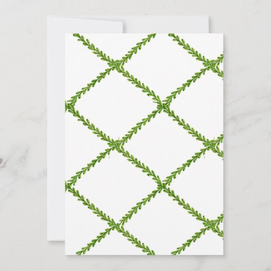 Watercolor Topiaries Fête Invitation (Dos)