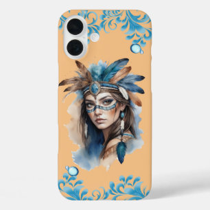 Watercolor Tribale Schoonheid: Geest van Boheemse iPhone 16 Plus Hoesje