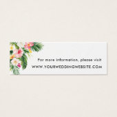 Watercolor Tropical Beach Wedding Website Cartes (Devant)