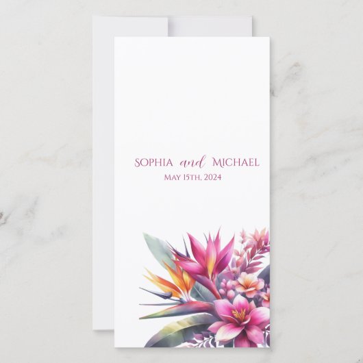 Watercolor Tropical Bliss- Programme de mariage- (Devant)