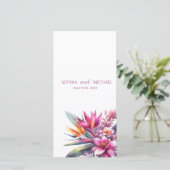 Watercolor Tropical Bliss- Programme de mariage- (Debout devant)