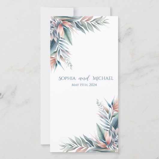 Watercolor Tropical Dream- Programme de mariage- (Devant)