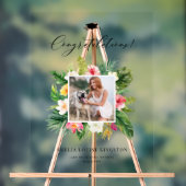 Watercolor Tropical Frame Photo Graduation Party (Neutre)