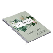 Watercolor Tropical Home Location Livre d'Invité (Côté Droit)