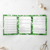 Watercolor Tropical Monstera Brochure Feuille (Intérieur)