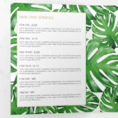 Watercolor Tropical Monstera Brochure Feuille (Intérieur en premier)
