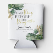 Watercolor Tropisch Vrijgezellenweekend Blikjeskoeler (Voorkant)