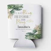 Watercolor Tropisch Vrijgezellenweekend Blikjeskoeler (Achterkant)