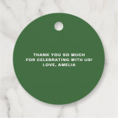 Watercolor Tropische Bloemenkrans Bruiloft Feest Bedankjes Labels (Achterkant)