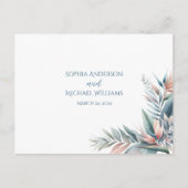 Watercolor Tropische Droom-Huwelijk RSVP- Briefkaart (Voorkant)