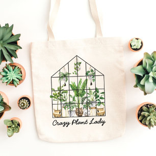 Watercolor Tropische Huis Plant Quote Tote Bag