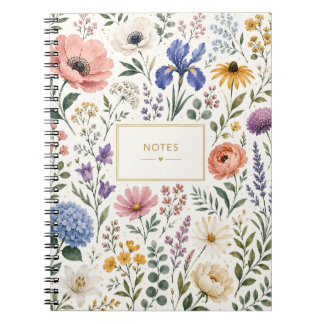 Watercolor Tuin Bloemen Notitieboek