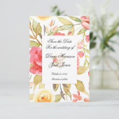 Watercolor Tuin Bruiloft Save The Date (Staand voorkant)