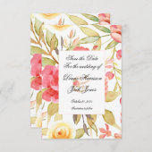 Watercolor Tuin Bruiloft Save The Date (Voorkant / Achterkant)