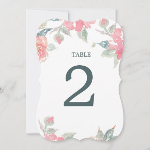 WATERCOLOR TUIN TROUWTAFEL NUMMER KAART