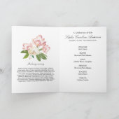 Watercolor Tulips Photo Memorial Programme (Intérieur)