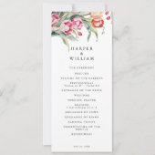 Watercolor tulips programme de mariage printanier (Devant)