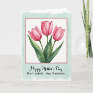 Watercolor Tulp Moederdagkaart Kaart