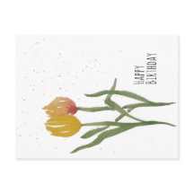 Watercolor Tulpen - Gefeliciteerd met je verjaarda