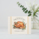 Watercolor Turquie Friendsgiving Invitation (Debout devant)