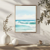 Watercolor Turquoise Beach Imprimer 2 de 3 Poster