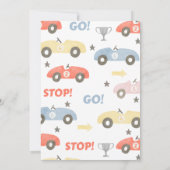 Watercolor "Two Fast" Race Car Invitation Annivers (Dos)