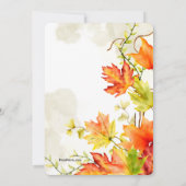 Watercolor Uitnodigingen met Vallende Bladeren (Achterkant)