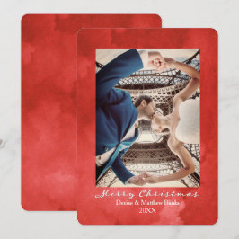 Watercolor Valiant Poppy. Elegante kerstkaart Kaart