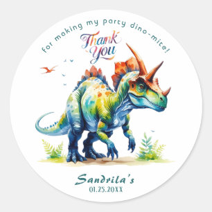 Watercolor VERJAARDAG Dinosaurus Sticker